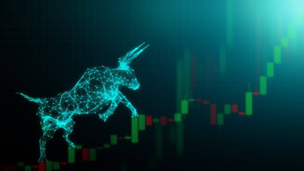 Bull on rising chart 1200x675